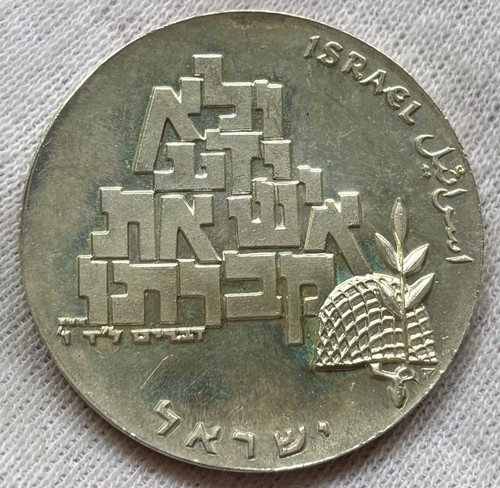 Moneda plata israel lirot - plata,