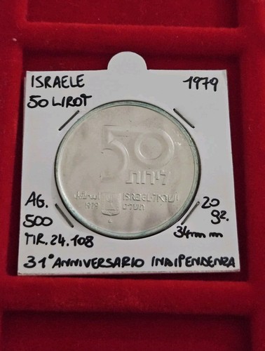 Moneta argento israele - argento, 50